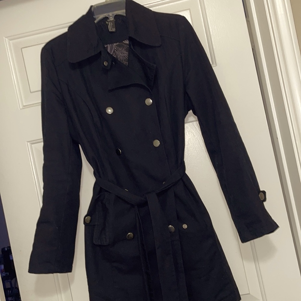 Forever 21 Trench Coat Women’s Large Black